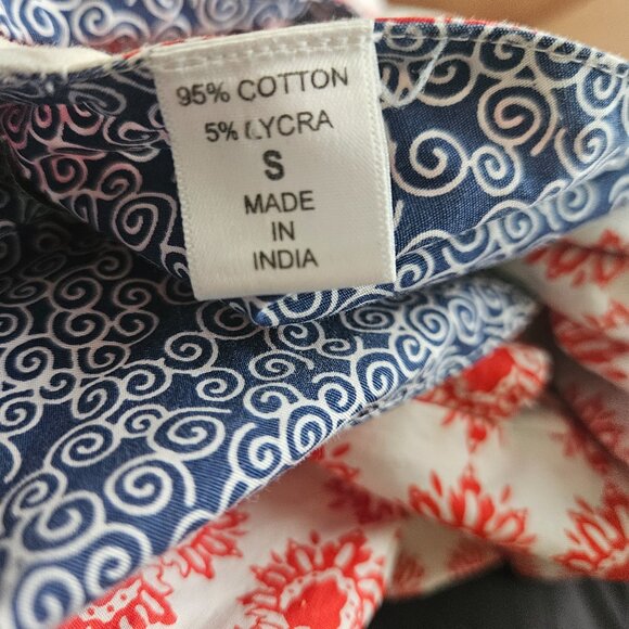 Dizzy Lizzy western Cotton red white blue tie shoulder Rockabilly Country Dress - Picture 2 of 7